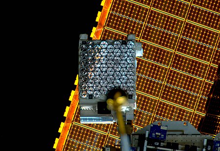 Image: NICER telescope mounted on the Integrated Truss Structure of the International Space Station. Credit: NASA
