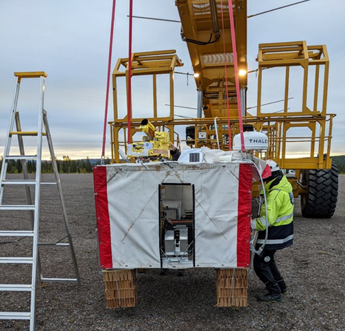 The HEMERA gondola being prepared for launch. Credit: German Aerospace Cente