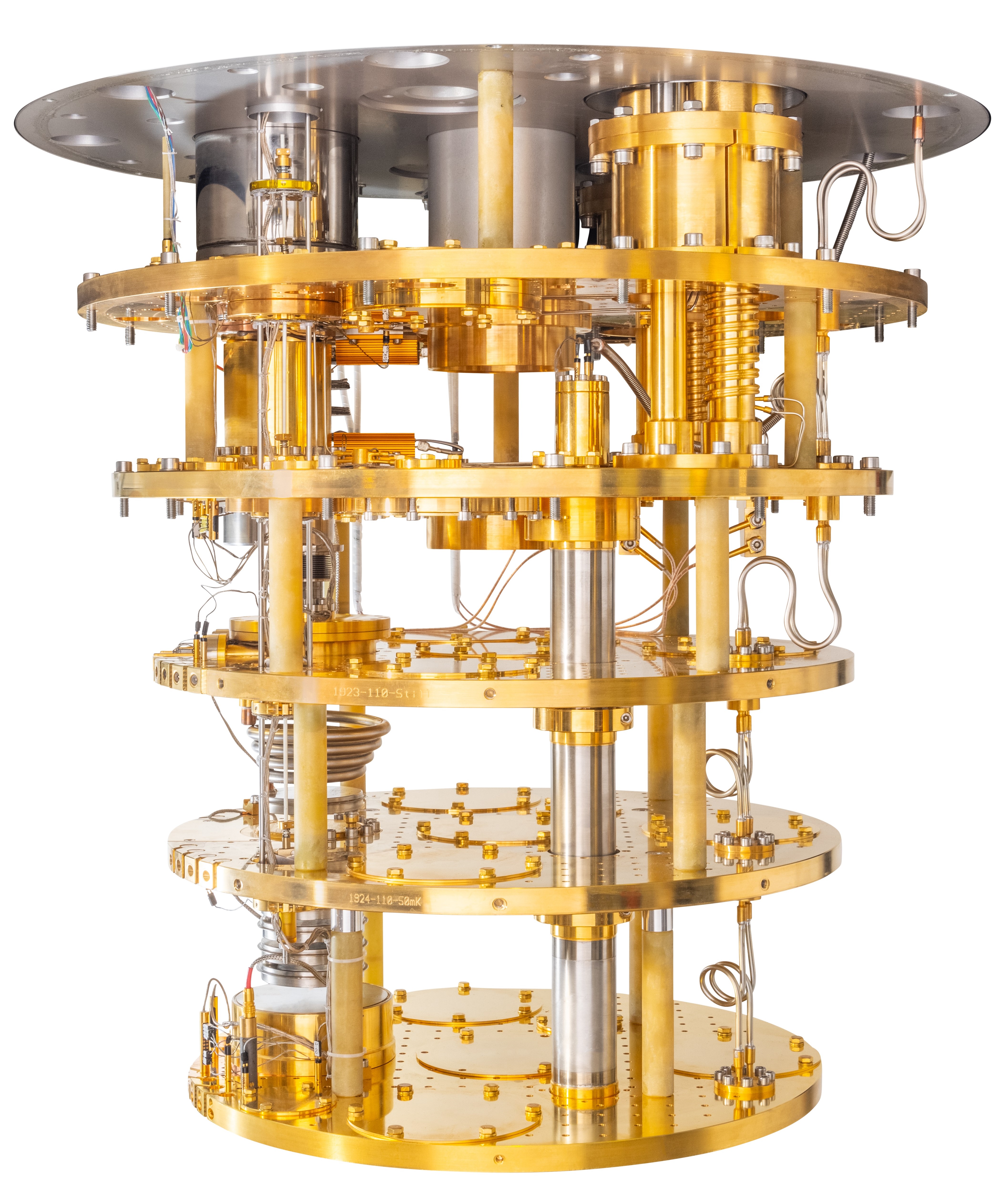 Leiden Cryogenics Cryostat Model CF-CS110, available with 500, 1,000 and 1,500 microW @ 100mK. Credit: Leiden Cryogenics