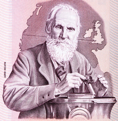 Illustrated portrait of Lord Kelvin from Scottish bank note.