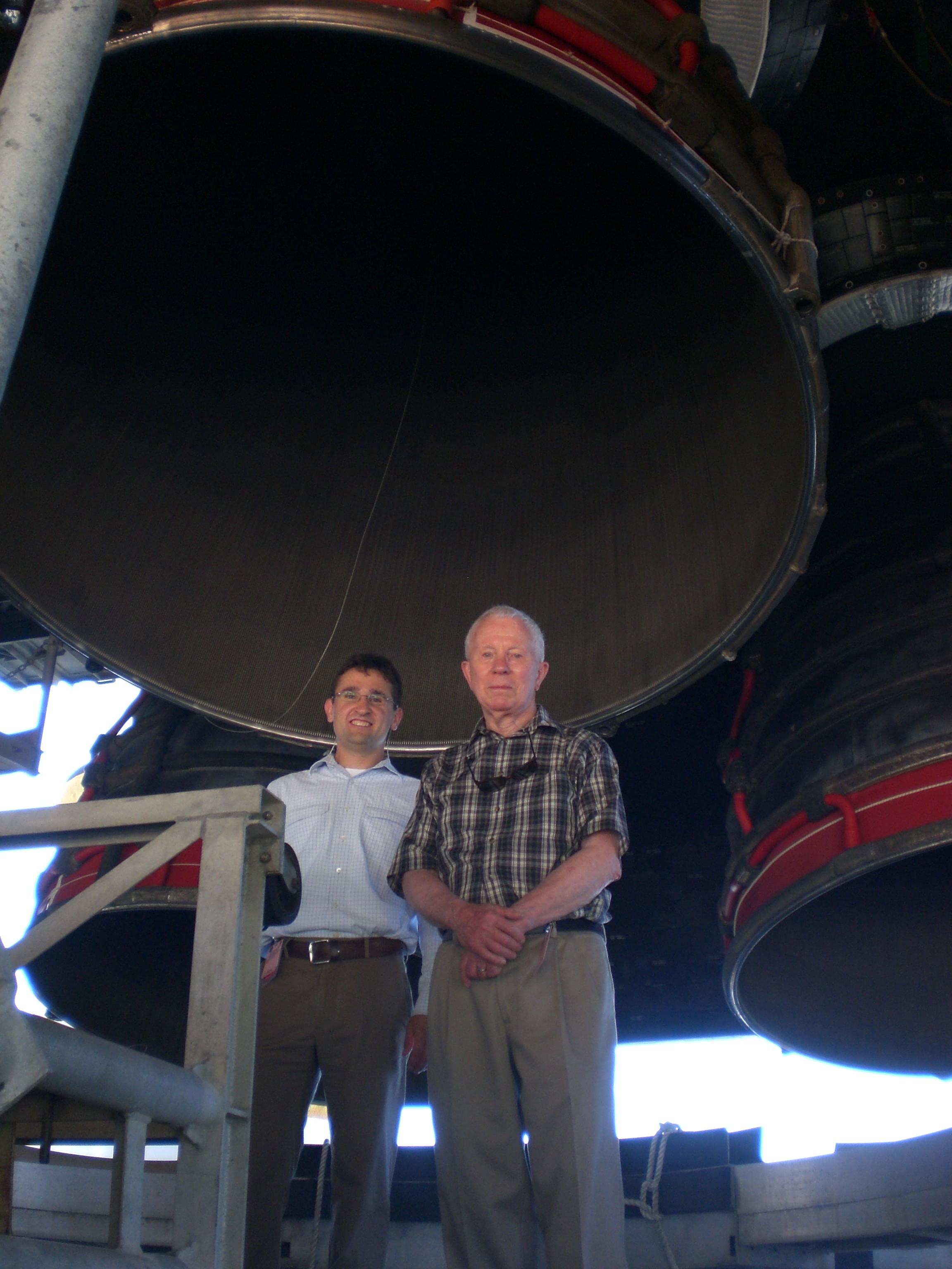 Glen and colleague at NASA, Cape Canaveral. Credit: McIntosh Family Collection