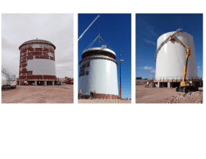 These images show the various stages of the assembly of the flat bottom tank LNG. Credit: Cryospain