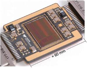 Figure 3. The SIDECARTM integrated circuit in a multichip package.  Image: Teledyne Imaging Sensors