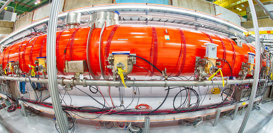 Cryomodule assembly at Fermilab.  Image: Reidar Hahn, Fermilab
