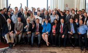 New and previous award winners celebrate at IEEE luncheon. Image: IEEE-CSC/Laura Kinser, Black Cherry Photo