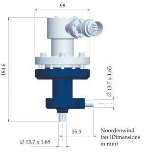 Figure 4: Dimensional drawing Noordenwind CryoFan.