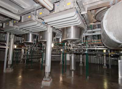 Cryopump installed in the Space Power Facility. Photo courtesy NASA Glenn Research Center.