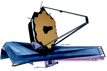 Artist's rendering of the James Webb Space Telescope. Image courtesy NASA.